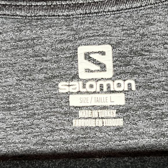 Salomon Shirt Womens Large Performance Athletic Running Tee Short Sleeve Top - Picture 3 of 7